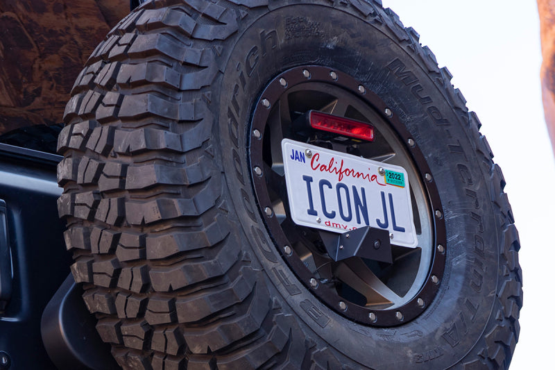 ICON 25171 2018+ Jeep Wrangler JL License Relocation Kit