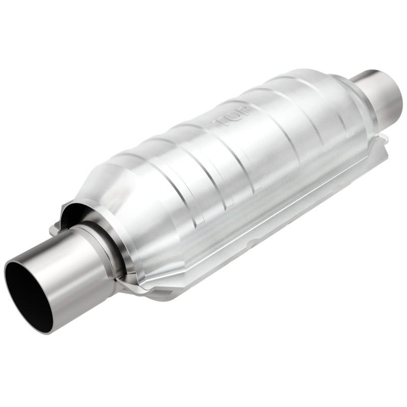 Magnaflow 51304 MagnaFlow Conv Univ 2in Inlet/Outlet Center/Center Round 11in Body L x 5.125in W x 15in Overall L