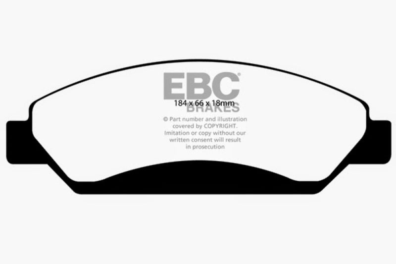 EBC DP61742 07 Cadillac Escalade 6.2 2WD Greenstuff Front Brake Pads