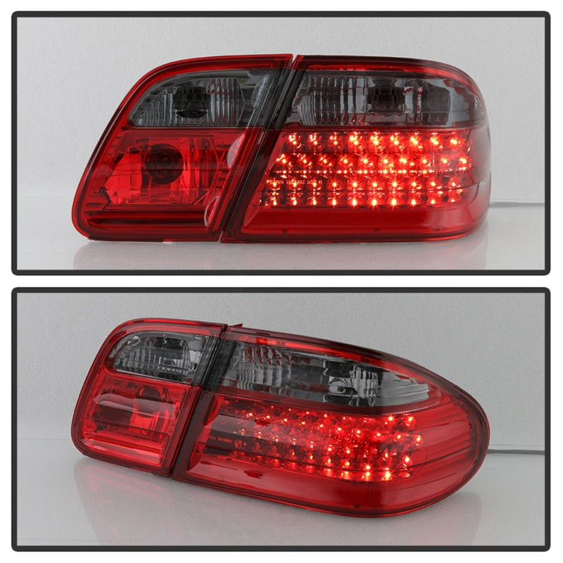 SPYDER 5020659 Xtune Mercedes Benz W210 E-CLASS 96-02 LED Tail Lights Red Smoke ALT-CL-MBW210-LED-RSM