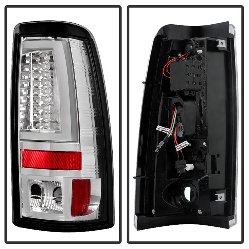 SPYDER 5081902 Spyder Chevy Silverado 1500/2500 03-06 Version 2 LED Tail Lights - Chrome ALT-YD-CS03V2-LED-C