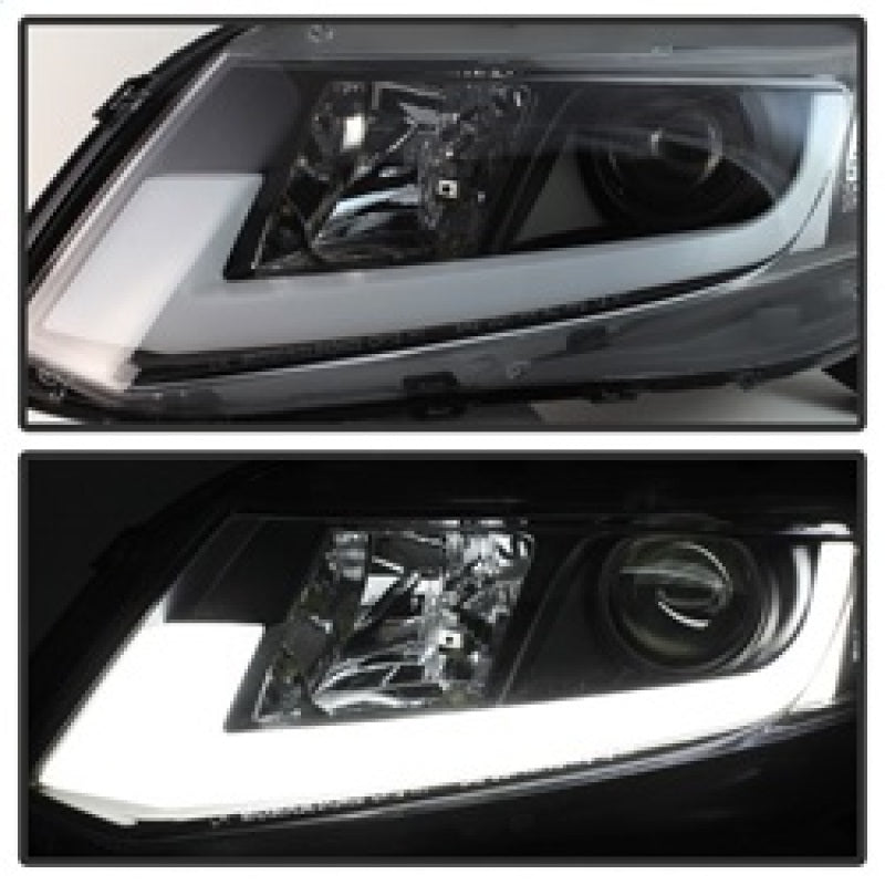 SPYDER 5076519 Spyder 12-14 Honda Civic (Excl. 2014 Coupe) Projector Headlights Lgtbr DRL Black PRO-YD-HC12-DRL-BK