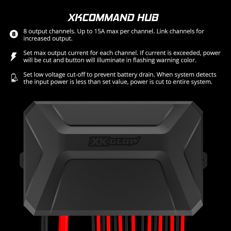 XK Glow XKcommand Bluetooth Switch Panel for Lights 12V Accessory Offroad