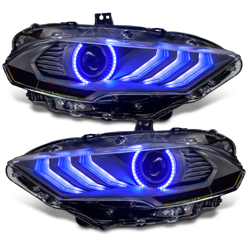 ORACLE Lighting 8204-332 Oracle Lighting 18-23 Ford Mustang Dynamic ColorSHIFT LED Headlights - Black Series SEE WARRANTY