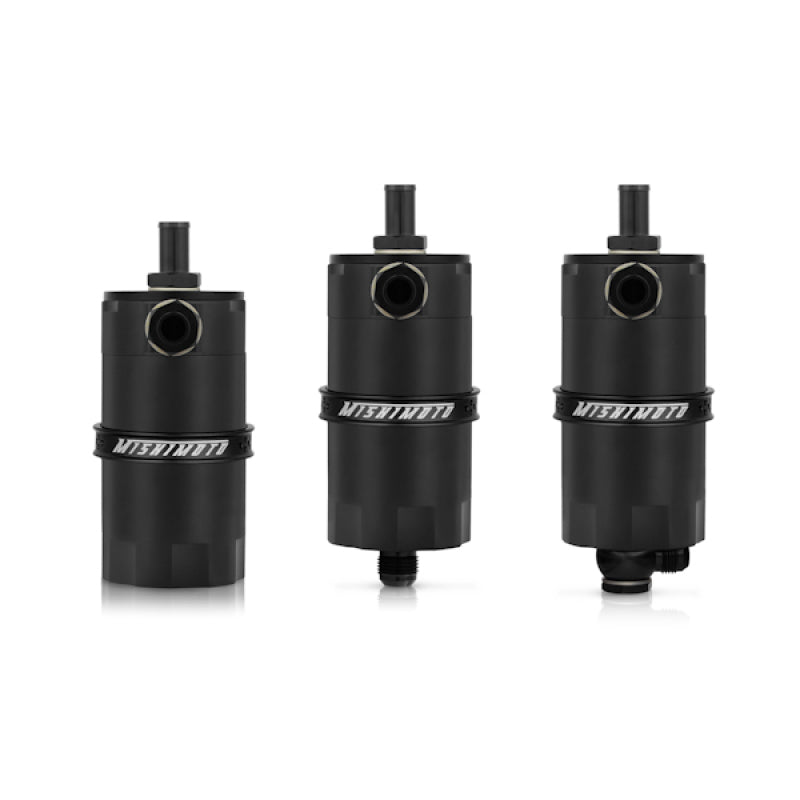 Mishimoto MMBCC-UNI-BK Universal Baffled Oil Catch Can - Black