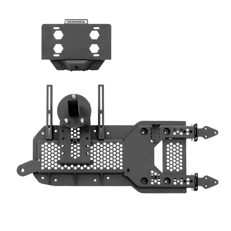 Go Rhino 27137T 08-22 Jeep Wrangler JL/JLU Body Mount Spare Tire Carrier - Tex. Blk