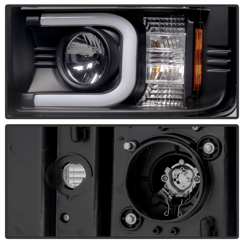 SPYDER 5081032 Spyder Chevy Silverado 2014-16 2500 HD Projector Headlights Light Bar DRL Blk PRO-YD-CSHD14-LBDRL-BK
