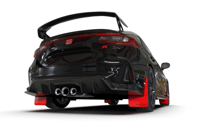 Rally Armor MF97-UR-RD-BLK 2023+ Honda Civic Type R Red Mud Flap Black Logo