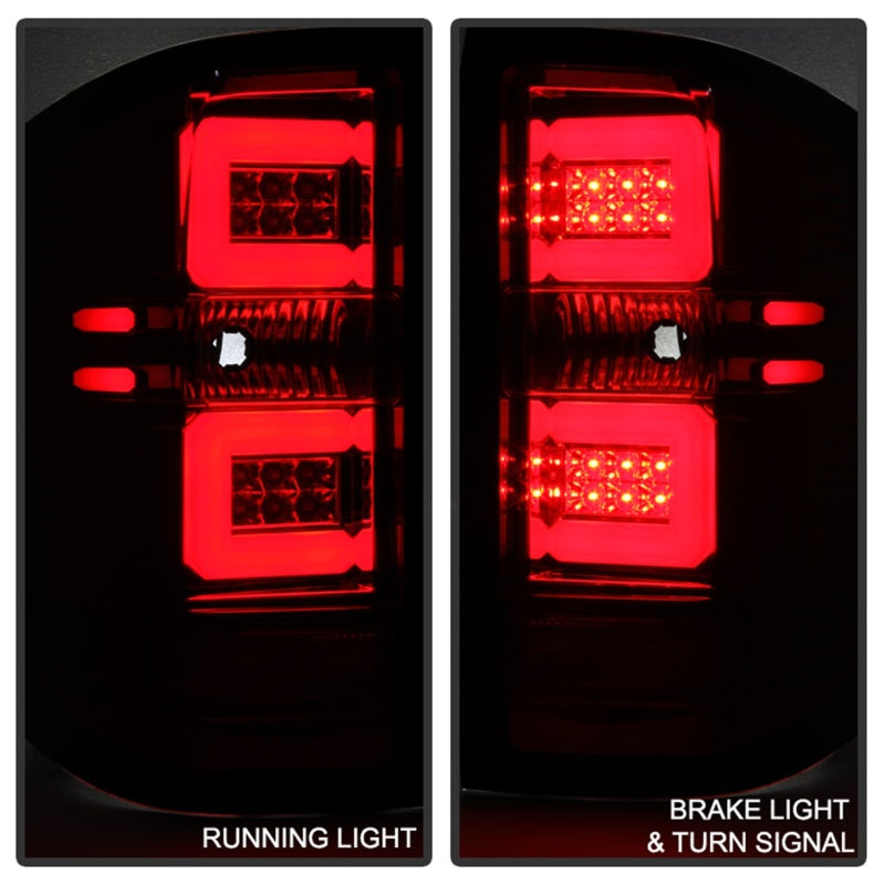 SPYDER 5080011 Spyder Chevy 1500 14-16 Light Bar LED Tail Lights Red Clear ALT-YD-CS14-LBLED-RC