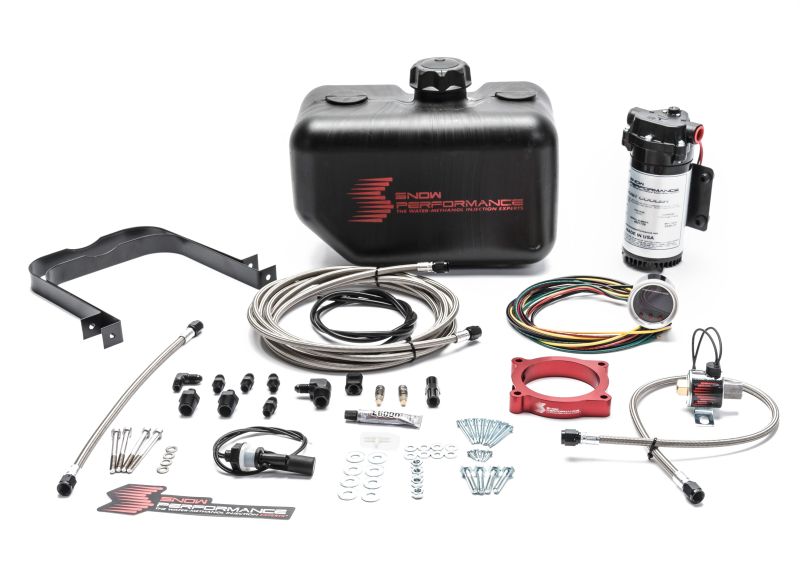 Snow Performance SNO-2132-BRD 11-17 Mustang Stg 2 Boost Cooler F/I Water Injection Kit (SS Braid Line & 4AN)