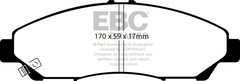 EBC DP61801 07-13 Acura MDX 3.7 Greenstuff Front Brake Pads