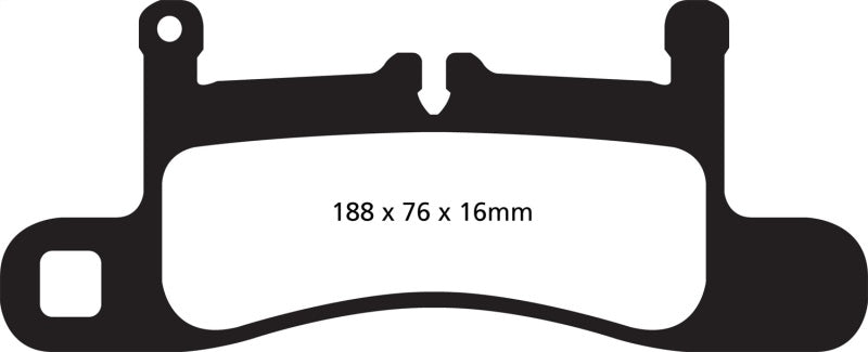 EBC DP42098R 12-15 Porsche 911 (991) (Cast Iron Rotor only) 3.4 Carrera Yellowstuff Rear Brake Pads