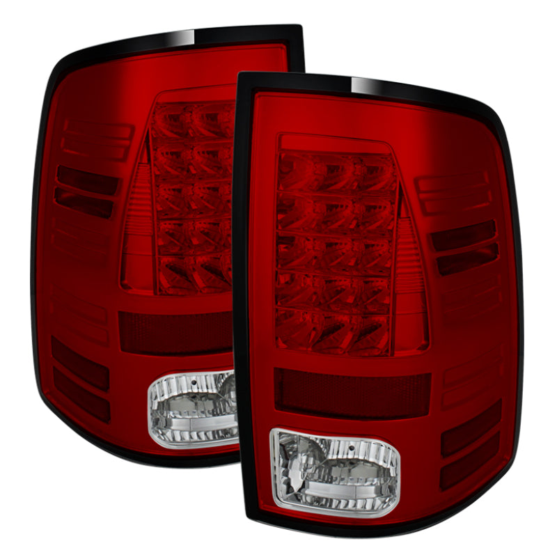 SPYDER 5077547 Spyder Dodge RAM 1500 13-14 13-14 LED Tail Lights LED Model only - Red Clear ALT-YD-DRAM13-LED-RC