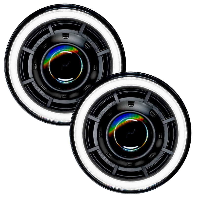 ORACLE Lighting 5876-001 Oracle Oculus 7in Bi-LED Projector Headlights for Jeep Wrangler JK - 6000K SEE WARRANTY