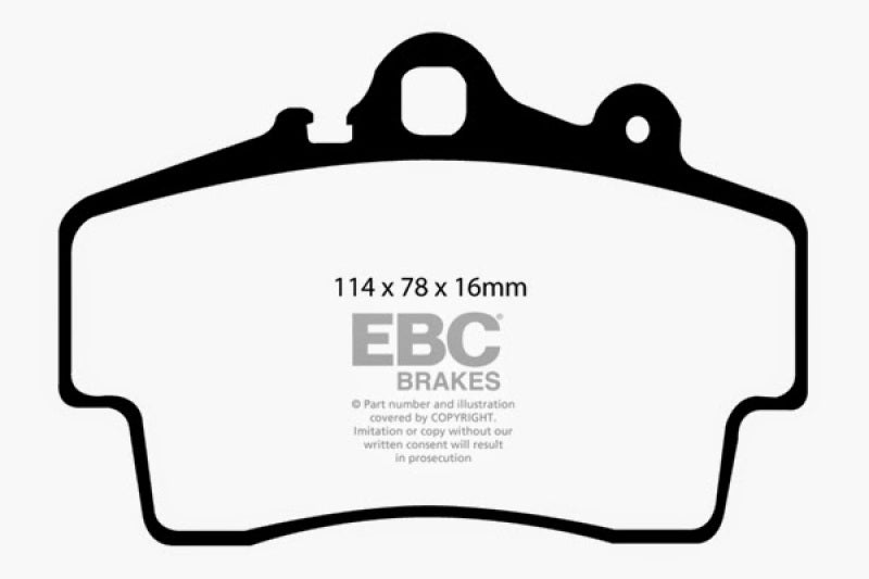 EBC DP31207C 97-99 Porsche Boxster (Cast Iron Rotors only) 2.5 Redstuff Front Brake Pads