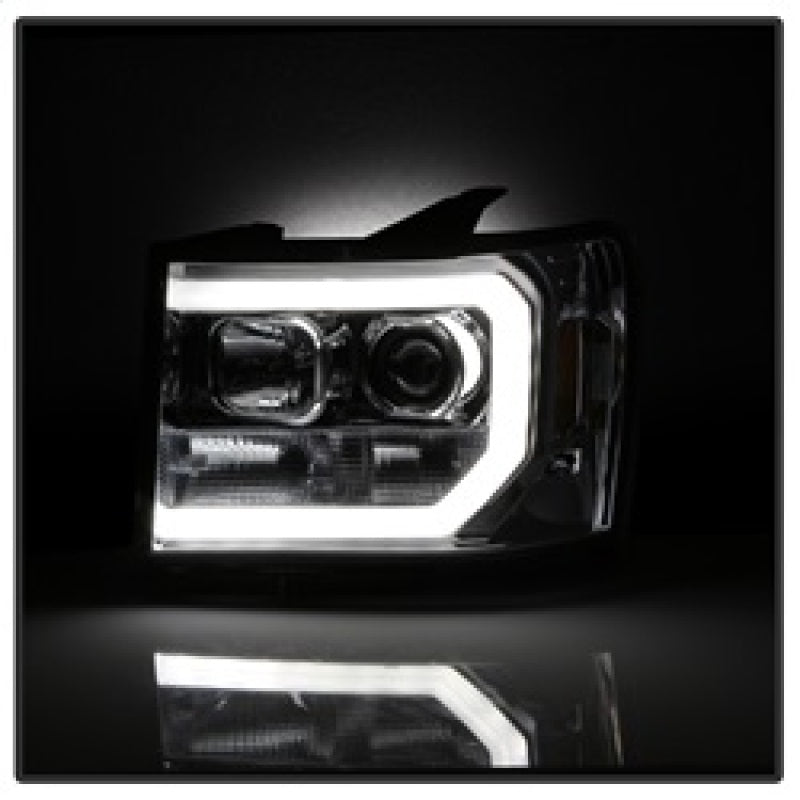 SPYDER 5083647 Spyder GMC Sierra 1500/2500/3500 07-13 V2 Projector Headlights - Chrome PRO-YD-GS07V2-LBDRL-C