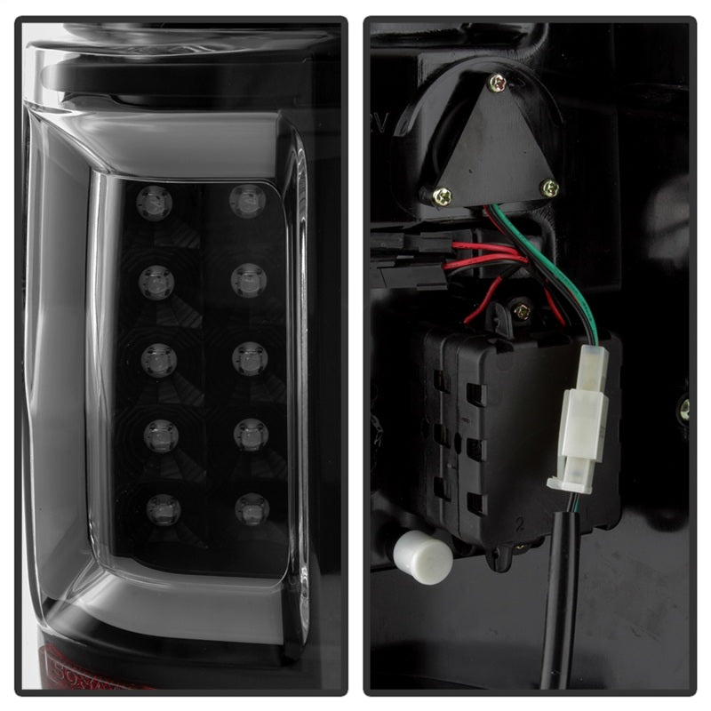 SPYDER 5084170 Spyder 04-08 Ford F-150 Projector Tail Lights - Light Bar DRL LED - Black ALT-YD-FF15004V2-LBLED-BK