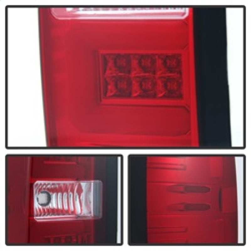 SPYDER 5080011 Spyder Chevy 1500 14-16 Light Bar LED Tail Lights Red Clear ALT-YD-CS14-LBLED-RC