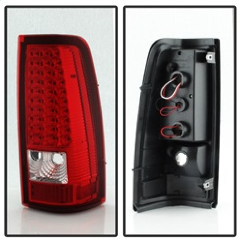 SPYDER 5008787 Xtune Chevy Silverado 1500/2500/3500 03-06 LED Tail Lights Red Clear ALT-ON-CS03-LED-RC
