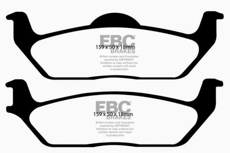 EBC DP61697 11 Ford F150 3.5 Twin Turbo (2WD) 6 Lug Greenstuff Rear Brake Pads
