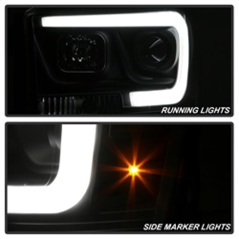 SPYDER 5085306 Spyder Dodge RAM 1500 06-08 V2 Projector Headlights - Light Bar DRL - Black (PRO-YD-DR06V2-LB-BK)