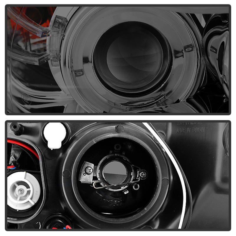 SPYDER 5009029 Spyder BMW E90 3-Series 06-08 (4 dr) Proj LED Halo Amber Reflctr Rplc Bulb Smke PRO-YD-BMWE9005-AM-S