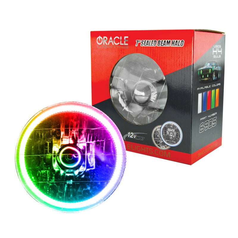 ORACLE Lighting 6905-333 Oracle Pre-Installed Lights 7 IN. Sealed Beam - ColorSHIFT Halo SEE WARRANTY