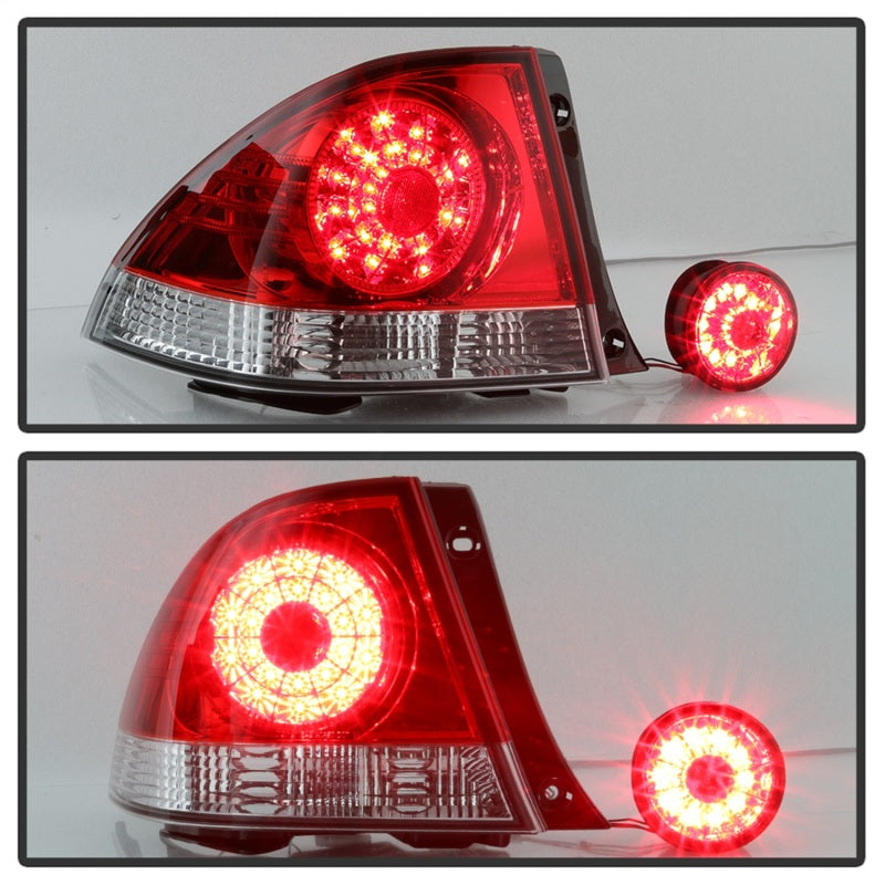 SPYDER 5085061 Spyder 01-03 Lexus IS300 LED Tail Lights - Red Clear ALT-YD-LIS300-LED-SET-RC