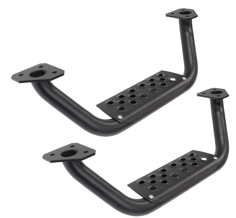 Go Rhino D6410000T Dominator Extreme D6 SideSteps - Tex Blk - 4in Drop Down Steps (Pair)