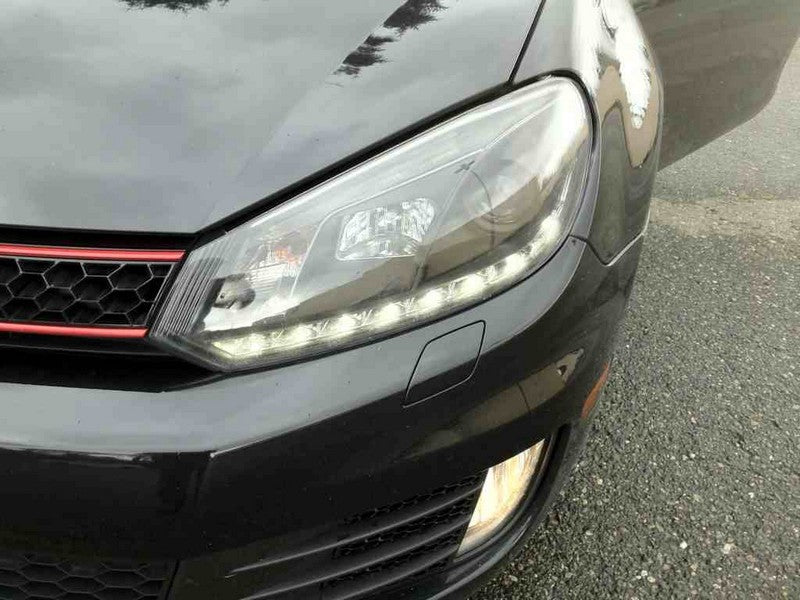 SPYDER 5012111 Spyder Volkswagen Golf/GTI 10-13 Projector Headlights Halogen Model- DRL Blk PRO-YD-VG10-DRL-BK