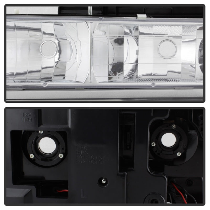 SPYDER 5069559 Xtune 92-94 Blazer Full Size Corner/LED Bumper Headlights Chrome HD-JH-CCK88-LED-AM-C-SET
