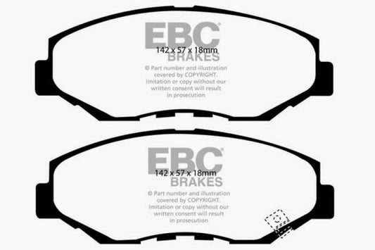 EBC 13-15 Acura ILX 1.5 Hybrid Redstuff Front Brake Pads