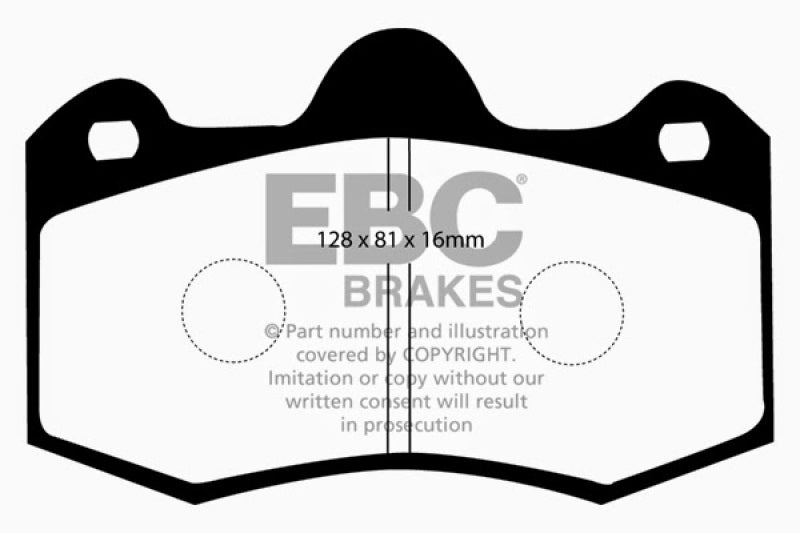 EBC DP5036NDX 11+ Mclaren MP4-12C 3.8 Twin Turbo Bluestuff Rear Brake Pads