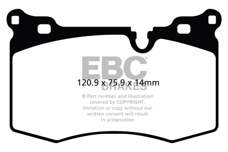 EBC DP41854R 09-14 Mini Hardtop 1.6 Turbo J.C Works Yellowstuff Front Brake Pads