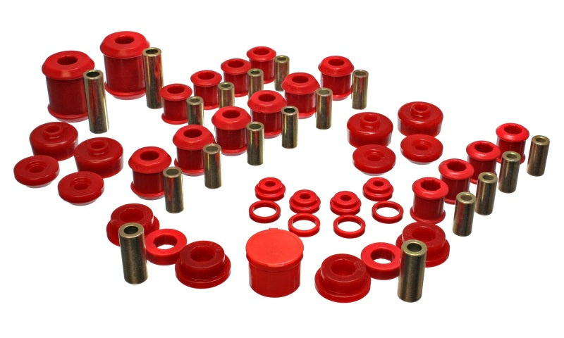 Energy Suspension 5.18107R 95-99 Mitsubishi Eclipse FWD/AWD Red Hyper-flex Master Bushing Set