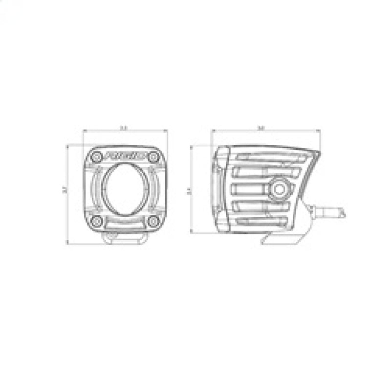 Rigid Industries 491613 Revolve Pod w/Amber Trim Ring - Pair