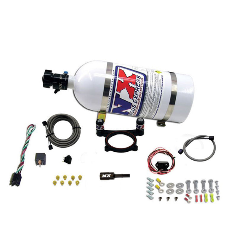 Nitrous Express 20948-10 11-15 Ford Mustang GT 5.0L Coyote 4 Valve Nitrous Plate Kit (50-200HP) w/10lb Bottle