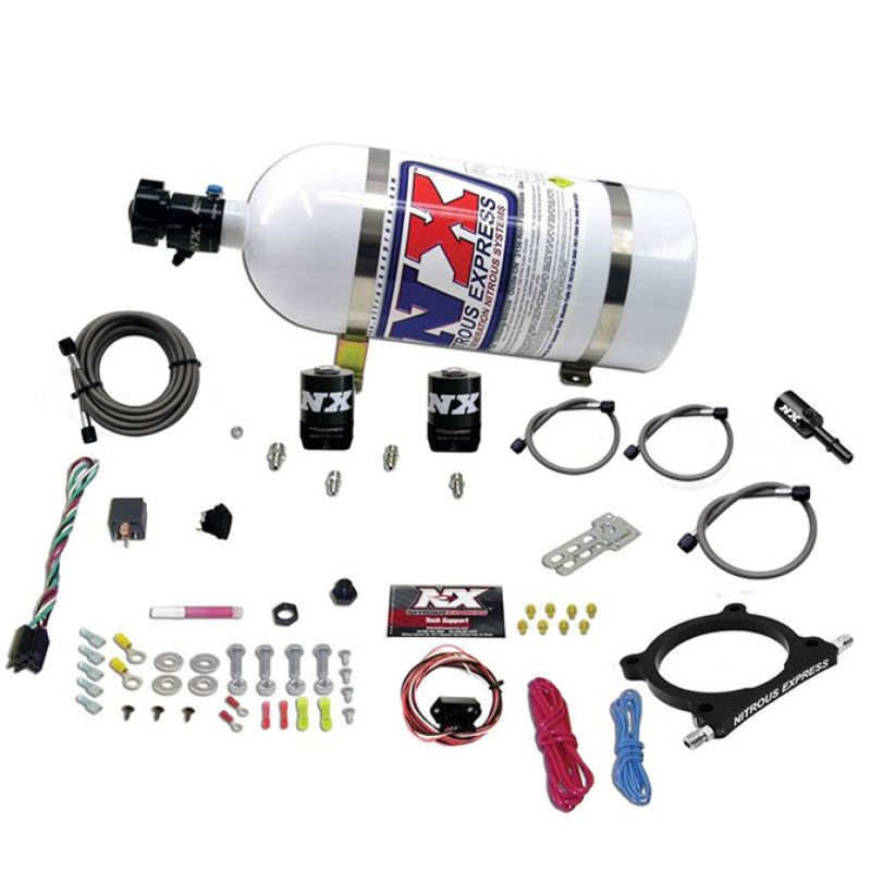 Nitrous Express 20951-10 11-15 Ford Mustang GT 5.0L High Output Nitrous Plate Kit (50-250HP) w/10lb Bottle