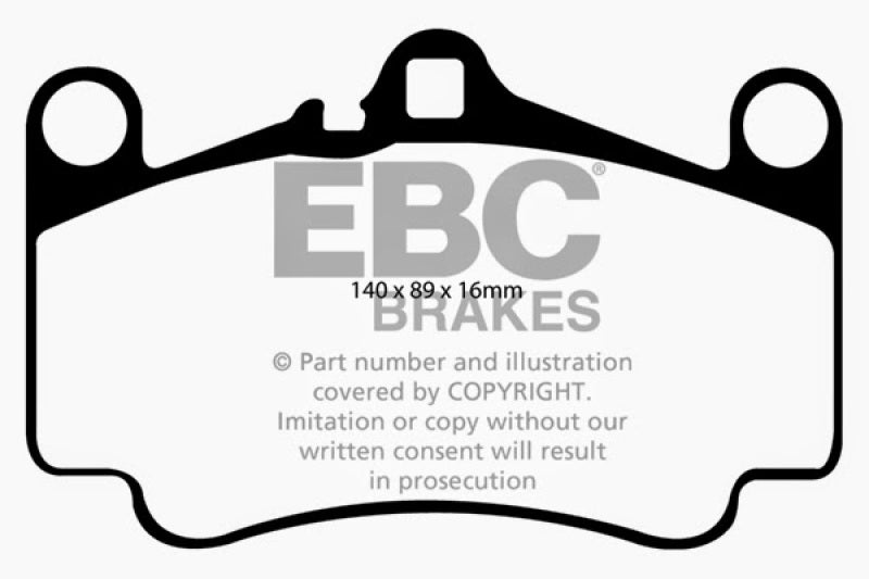 EBC DP31515C 03-05 Porsche 911 (996) (Cast Iron Rotor only) 3.6 Carrera 4S Redstuff Front Brake Pads
