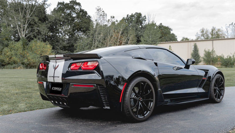 CORSA Performance 14777BLK Corsa 2015-2019 Chevrolet Corvette C7 Z06 6.2L 2.75in Xtreme Axle-Back w/ Dual NPP & Quad Black Tips