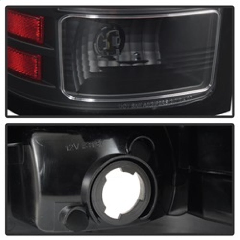 SPYDER 5084743 Spyder 07-13 GMC Sierra 1500 V2 Light Bar LED Tail Lights - Black (ALT-YD-GS07V2-LBLED-BK)