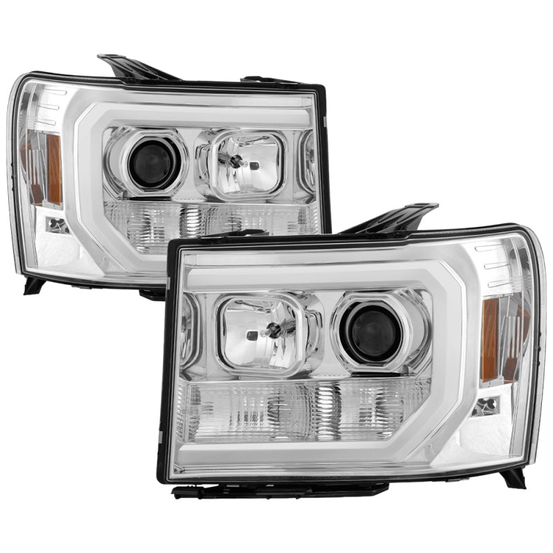 SPYDER 5083647 Spyder GMC Sierra 1500/2500/3500 07-13 V2 Projector Headlights - Chrome PRO-YD-GS07V2-LBDRL-C