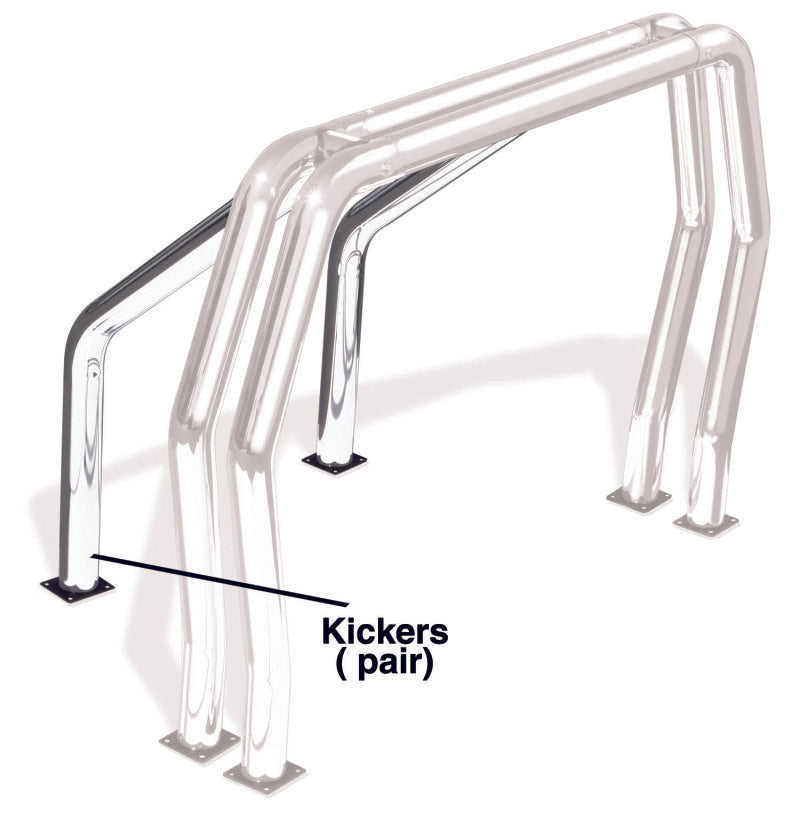 Go Rhino 9370C RHINO Bed Bar - Kickers - Chrome