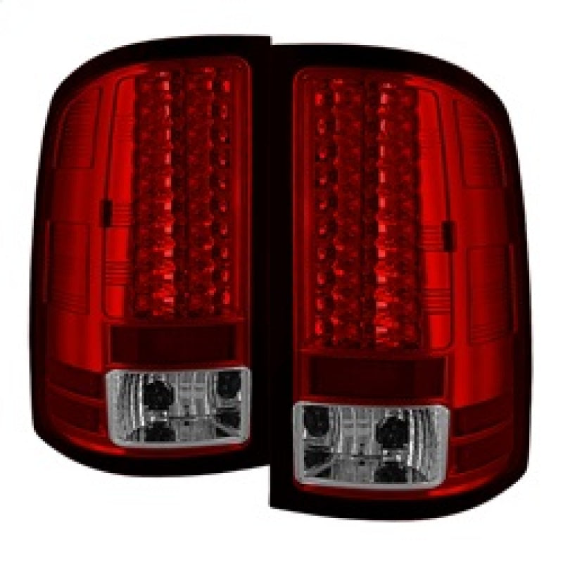 SPYDER 5014955 Spyder GMC Sierra 07-13 (Not 3500 Dually 4 Rear Wheels)LED Tail Lights Red Clear ALT-YD-GS07-LED-RC