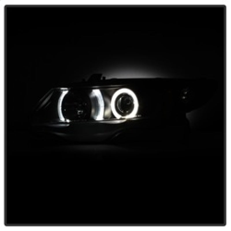 SPYDER 5010780 Spyder Honda Civic 06-08 2Dr Projector Headlights LED Halo Black High H1 Low H1 PRO-YD-HC06-2D-HL-BK