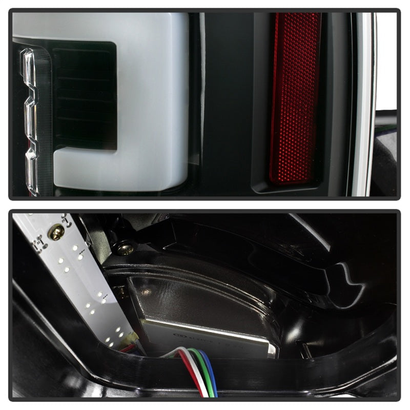 SPYDER 5085610 Spyder 17-18 Ford F250 (w/Blind Spot Sens./LED Model Only) LED Tail Lights-Blk ALT-YD-FS17BS-LED-BK