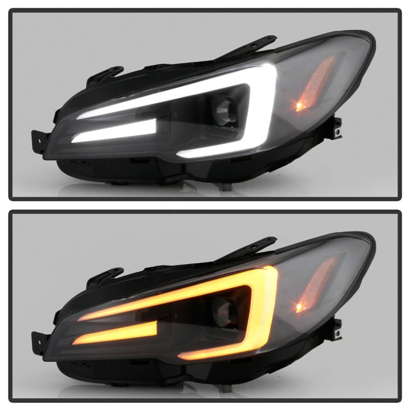 SPYDER 5088086 Spyder Subaru Impreza WRX 15-20 Halogen Model Projector Headlights - Black PRO-YD-SWRX15SI-SBSEQ-BK