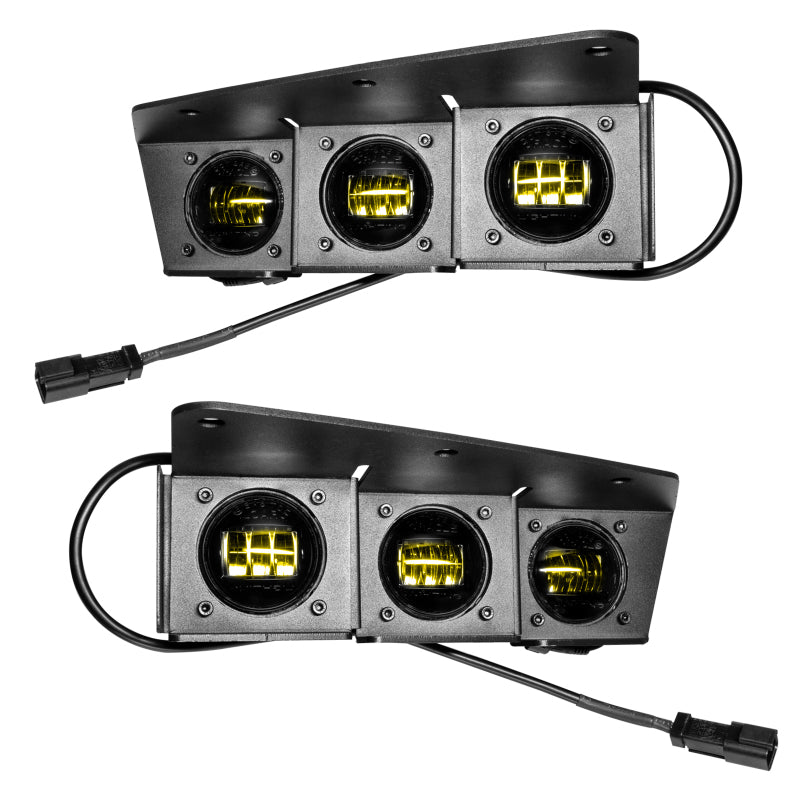ORACLE Lighting 5890-006 21-22 Ford Bronco Triple LED Fog Light Kit for Steel Bumper - Yellow SEE WARRANTY
