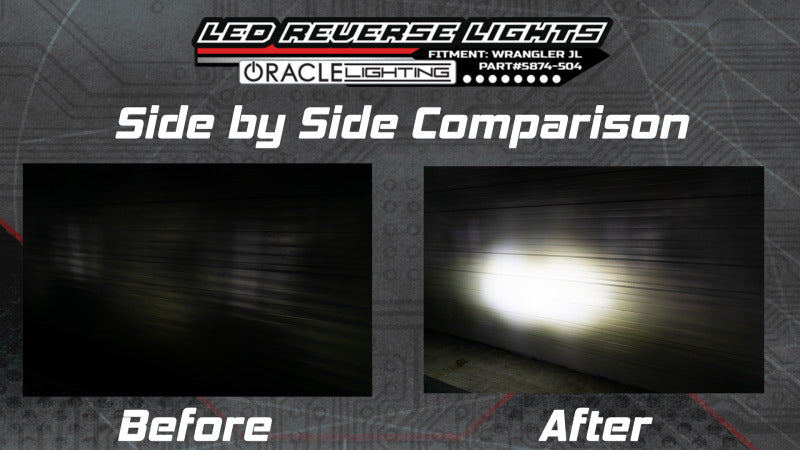 ORACLE Lighting 5874-504 Oracle Rear Bumper LED Reverse Lights for Jeep Wrangler JL - 6000K SEE WARRANTY