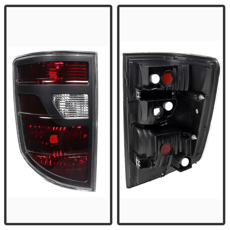 SPYDER 9033193 Xtune Honda Ridgeline Pickup 06-08 OEM Style Tail Lights Red Smoked ALT-JH-HRID06-OE-RSM